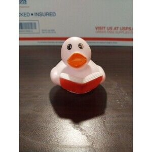 Pink Rubber Duck with Red Book / Car accessory / Dashboard Toy / Jeep Ducking